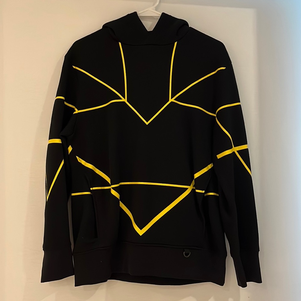 Neil Barrett BlackB Yellow line hoodie